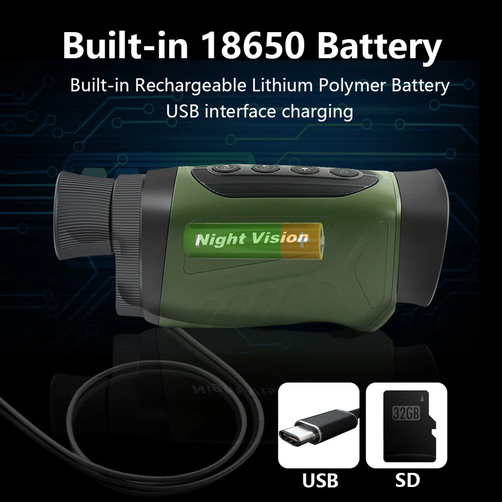 Night Vision Monocular 8X - Dijital gece görüş monoküler 40MP 2.5K