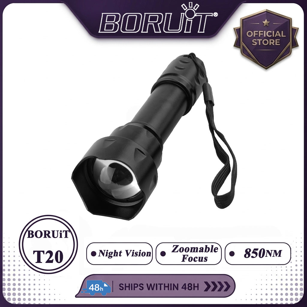 Ir Illuminator 850Nm Flashlight - BORUiT T20 Kızılötesi IR 850nm Gece