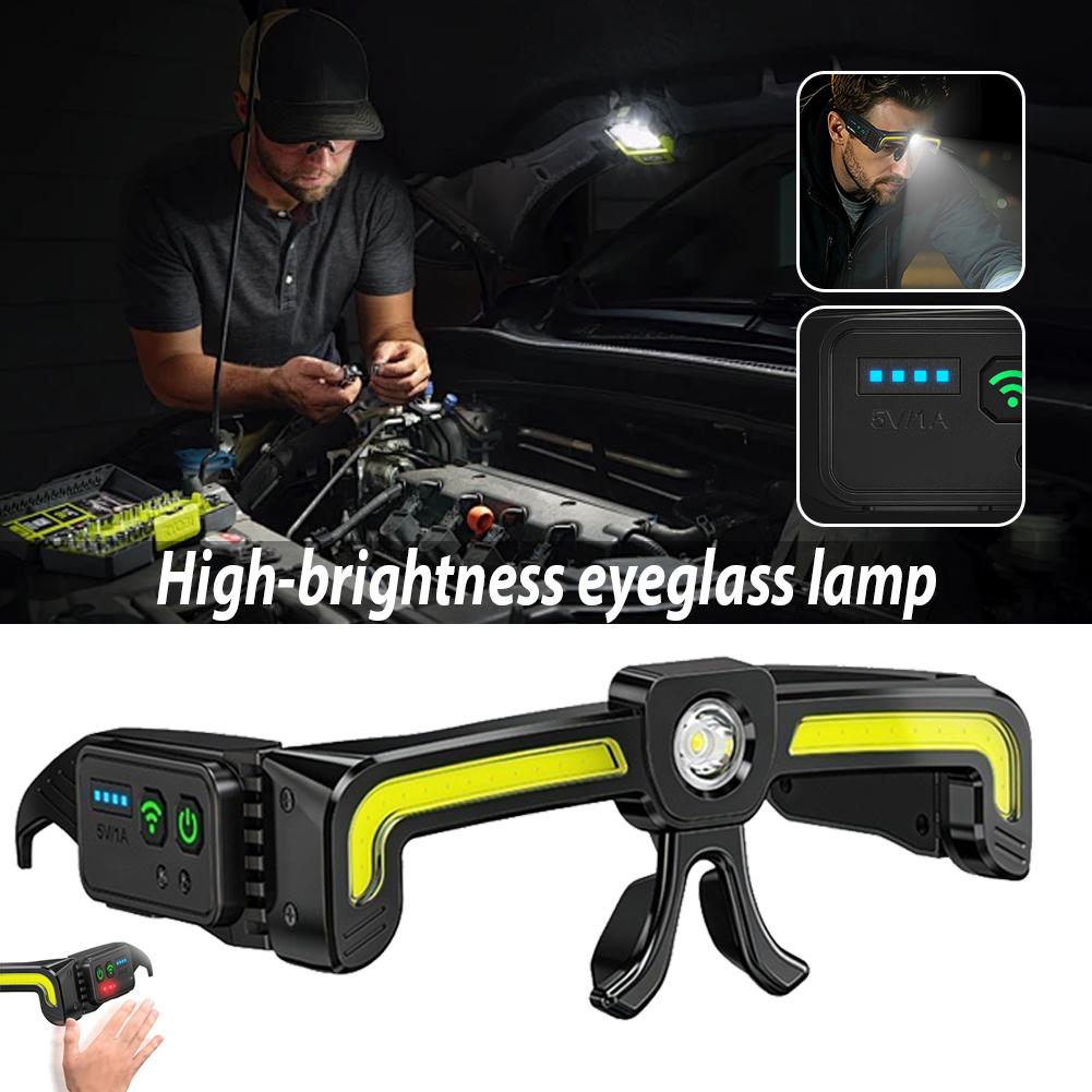 Night Vision Goggles Head Mounted - COB LED Gözlük Tipi Kafa Lambası,