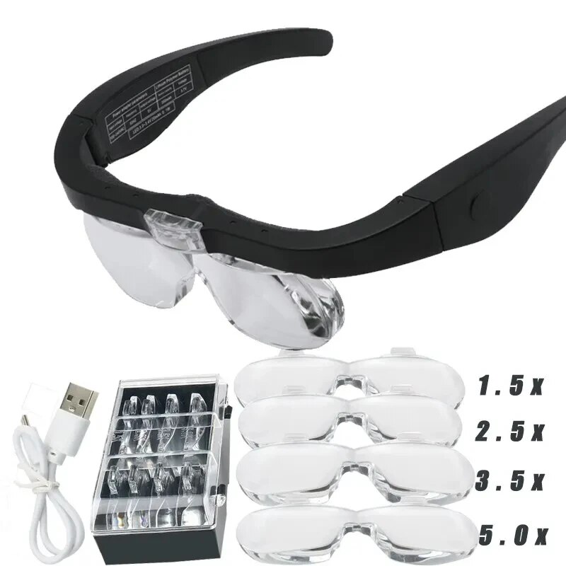 Night Vision Goggles Head Mounted - Kafa monte büyüteç gözlük okuma saatçi
