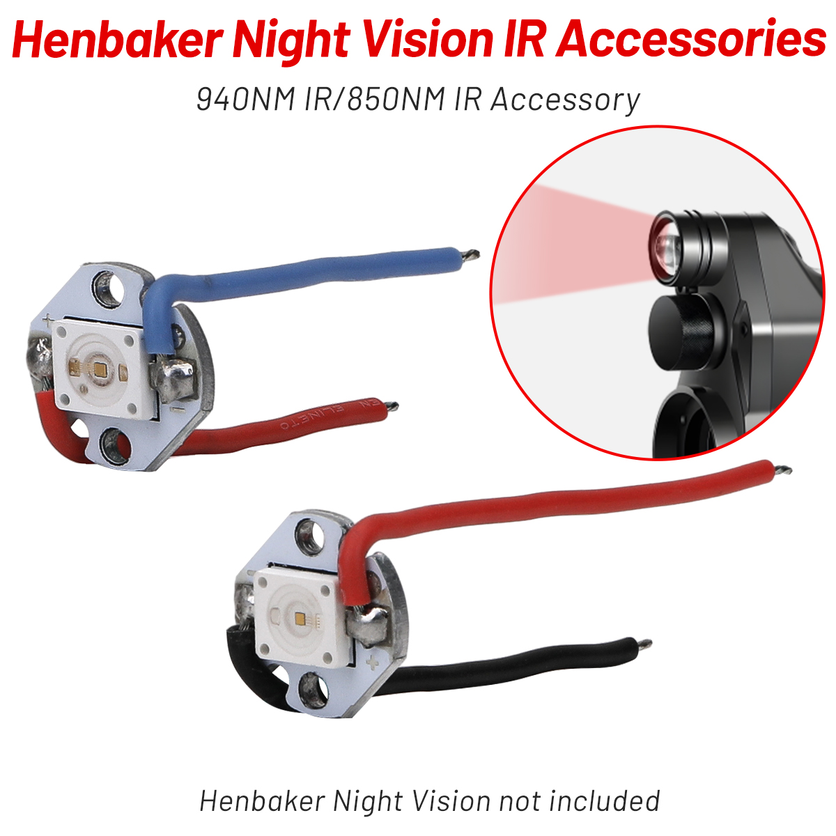 Night Vision Rifle Scope Ir 850Nm - Henbaker 850nm/940nm Kızılötesi LED NV710S NV700S