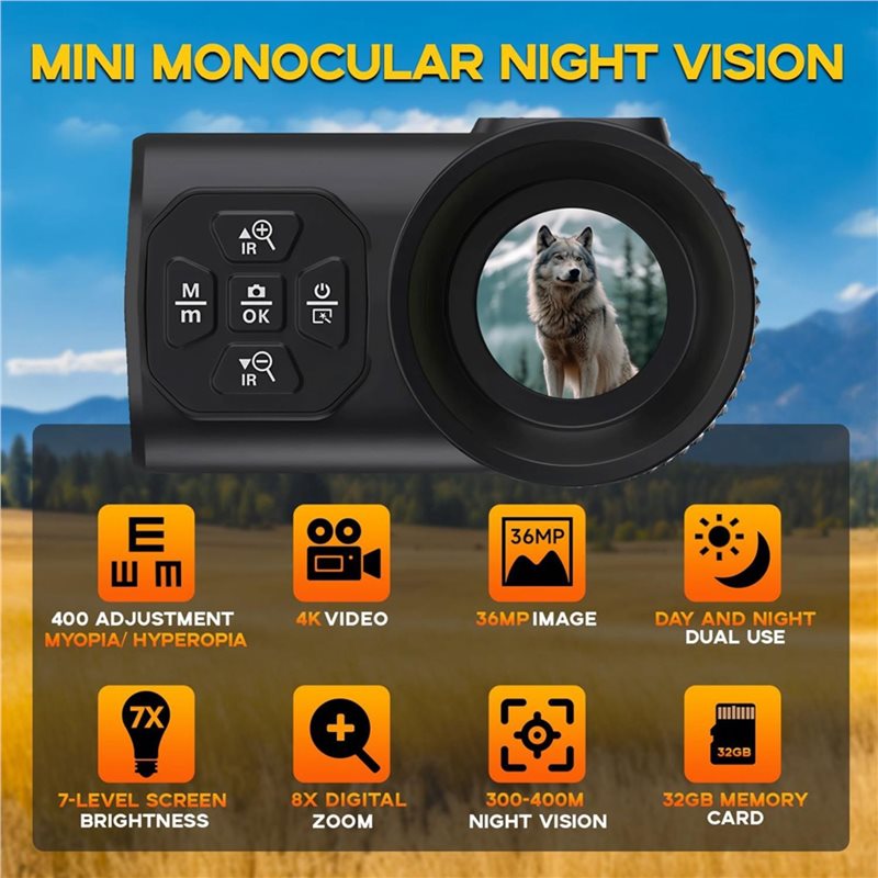 A92Z Teleskop 8X Zoom Kızılöte - Night Vision Monocular 8X incelemesi ve fiyatı