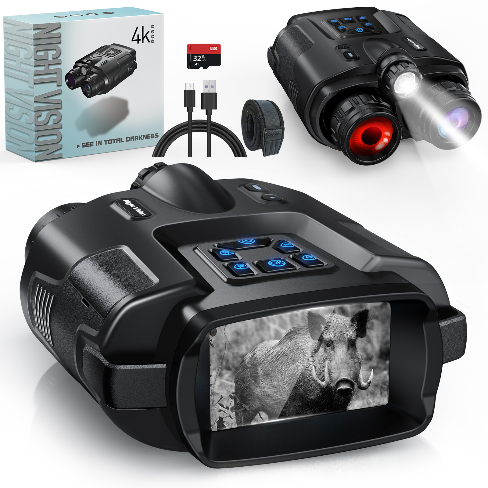 Gece Görüş Dürbünü 4K Kızılöte - Night Vision Goggles Gen 3 incelemesi ve fiyatı