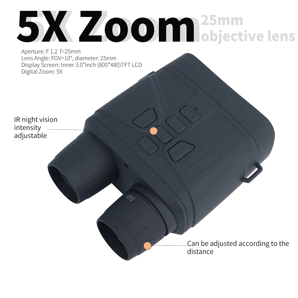İzcilik için 4K 3 inç Kızılöte - Digital Night Vision Binoculars 4K incelemesi ve fiyatı