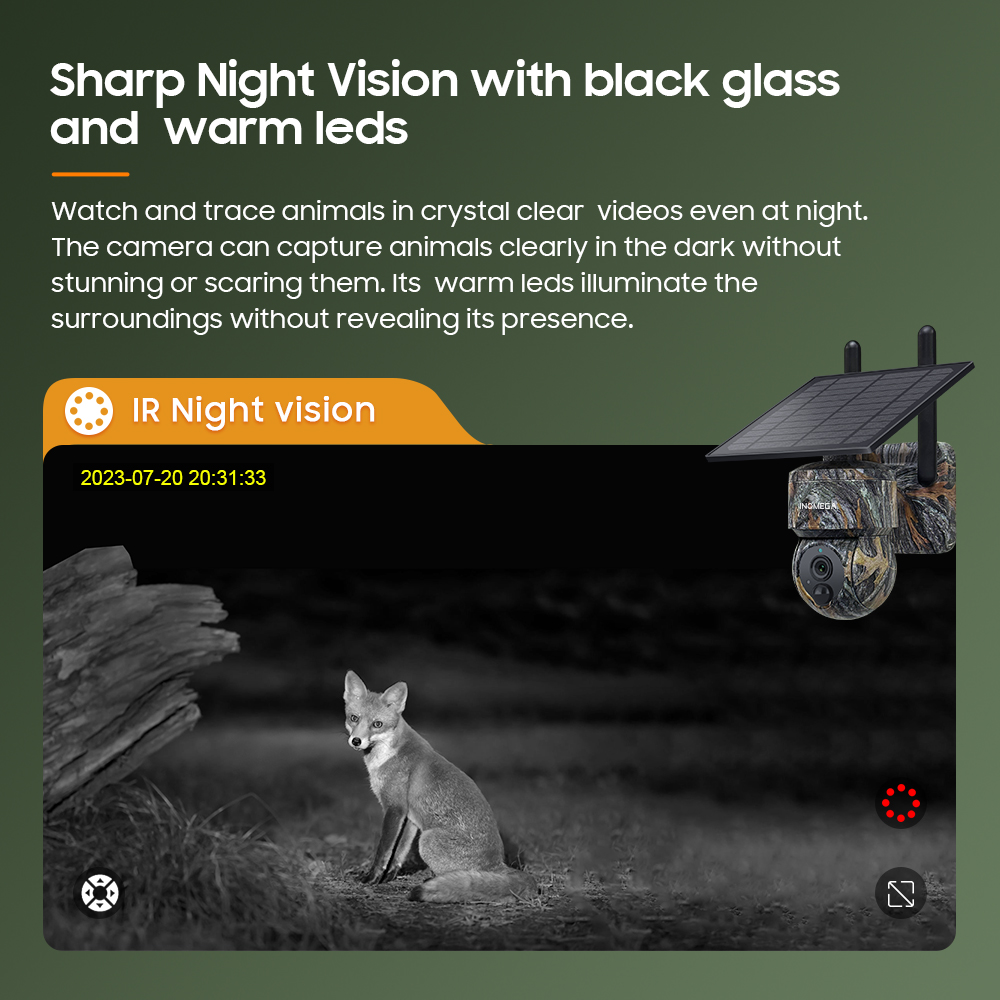 INQMEGA 5MP 4G / WIFI Güneş Ka - Night Vision Camera Wifi 4G incelemesi ve fiyatı