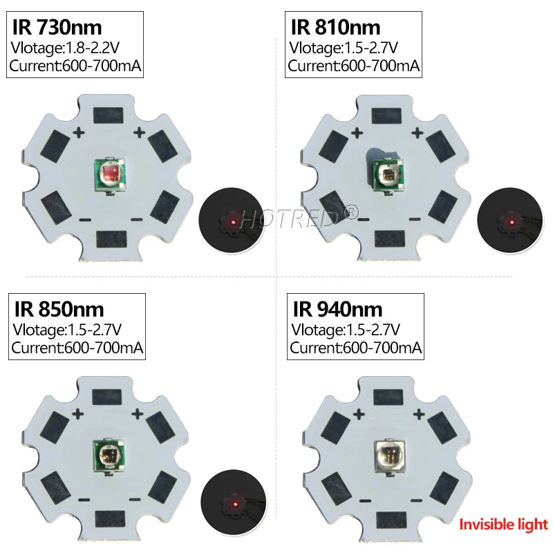 Yüksek Güçlü LED Çip IR 730Nm  - Ir Illuminator 850Nm Flashlight incelemesi ve fiyatı