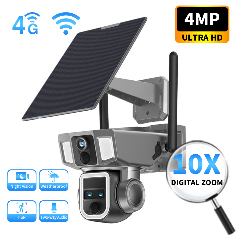 Dış Mekan 4G WiFi 3 Lensli 10X - Night Vision Camera Wifi 4G incelemesi ve fiyatı
