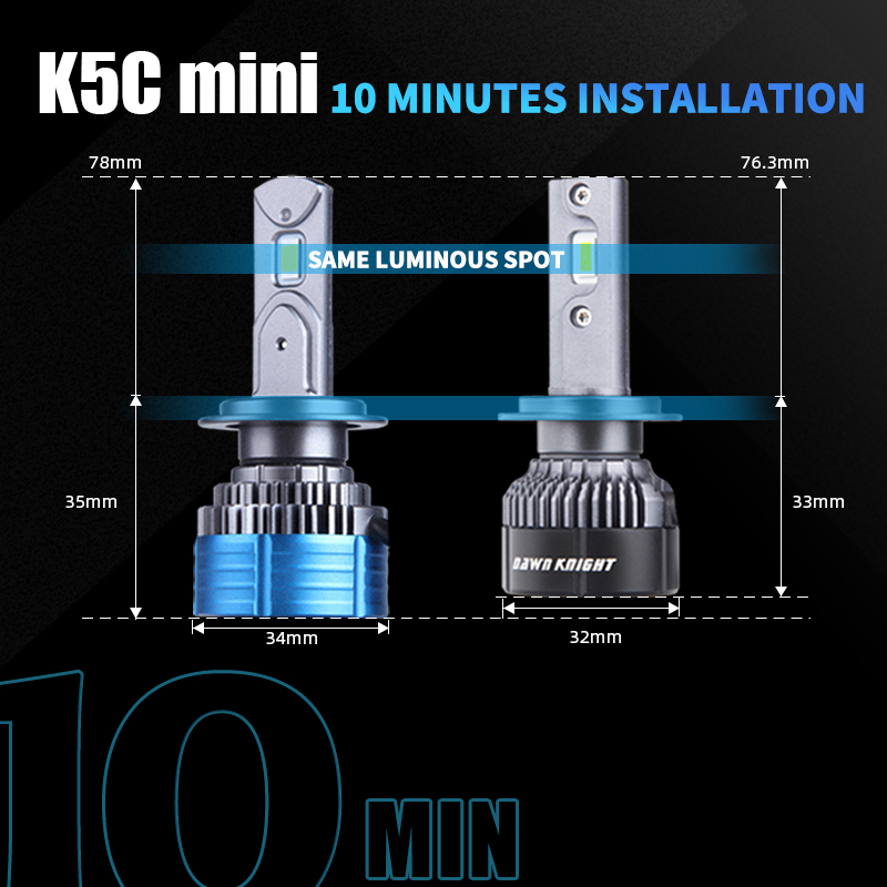DAWNKNIGHT K5C Mini 40W H7 H4  - Night Vision Goggles Gen 3 incelemesi ve fiyatı