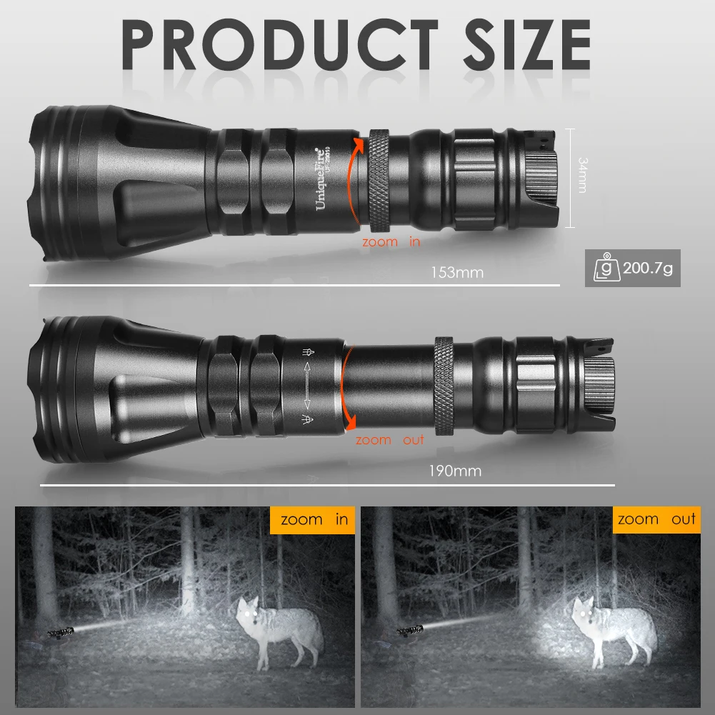UniqueFire 2001D Vcsel 940NM 8 - Ir Illuminator 850Nm Flashlight incelemesi ve fiyatı
